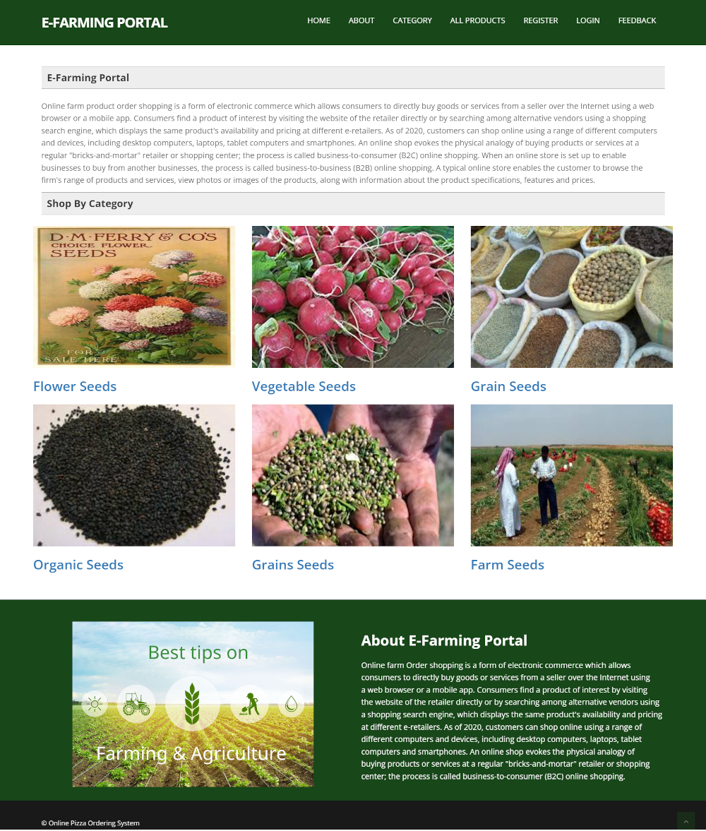 E-Farming Portal - Java Spring Boot MVC React JS MySQL Projects Free ...