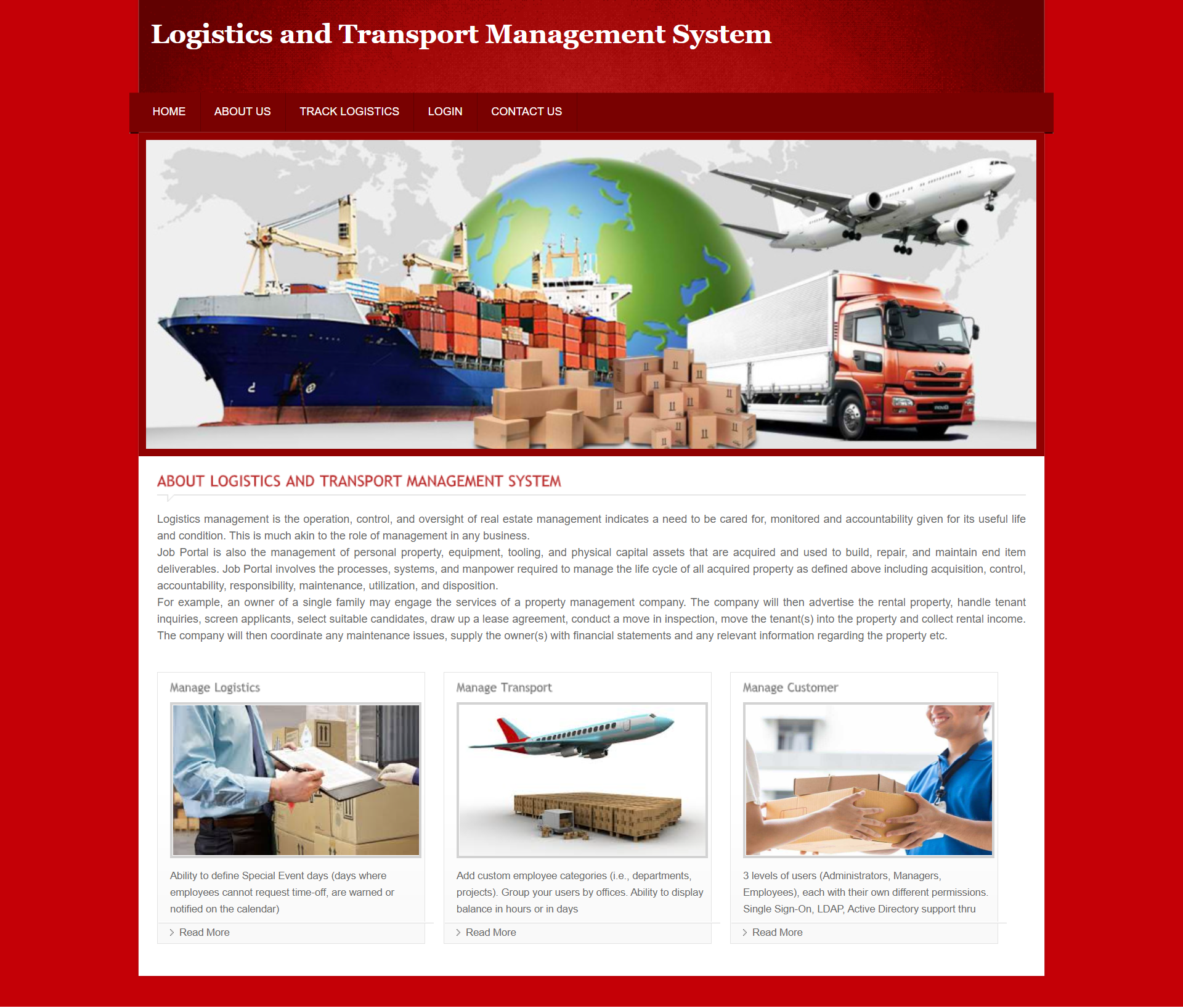 Free PHP MySQL Projects: Logistics and Transport Management System ...