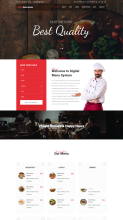 HTML, CSS and JavaScript Project on Digital Menu System