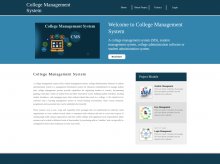 Python, Django and MySQL Project on College Management System