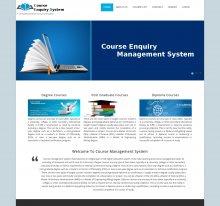 PHP and MySQL Project on Course Enquiry Management System