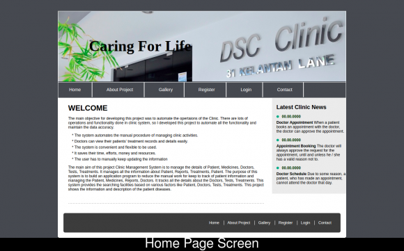 HTML, CSS and JavaScript Project on Clinic System HTML, CSS and JavaScript Project on Clinic System