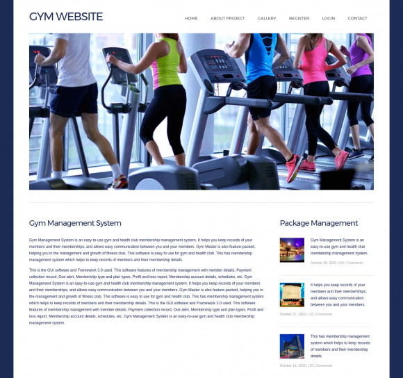 HTML, CSS and JavaScript Project on Gym System HTML, CSS and JavaScript Project on Gym System