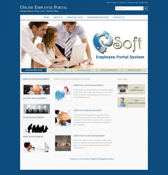 JSP, Java Project on Online Employee Portal System with MySQL Database. JSP, Java Project on Online Employee Portal System with MySQL Database.