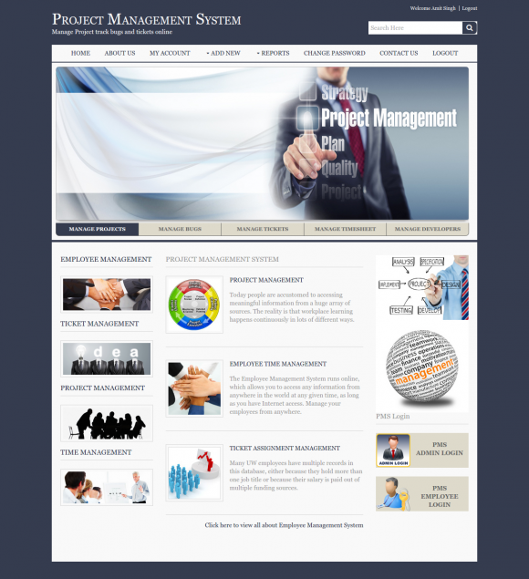 JSP, Java Project on Project Management System with MySQL Database. JSP, Java Project on Project Management System with MySQL Database.