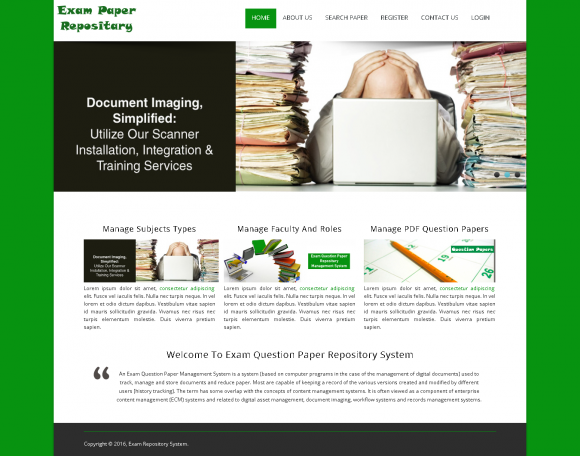 PHP and MySQL Project on Exam Question Paper Repository System PHP and MySQL Project on Exam Question Paper Repository System