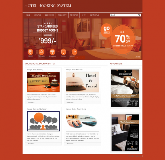 PHP and MySQL Project on Hotel Room Booking System PHP and MySQL Project on Hotel Room Booking System