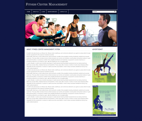 PHP and MySQL Project on Fitness Center Management PHP and MySQL Project on Fitness Center Management