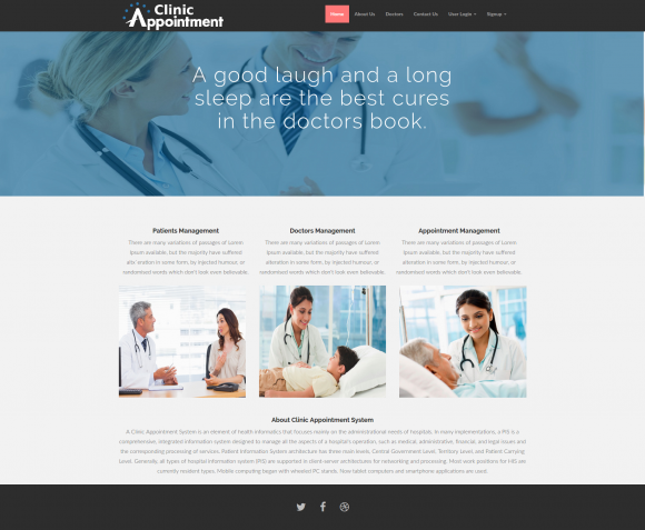 PHP and MySQL Project on Clinic Appointment System PHP and MySQL Project on Clinic Appointment System