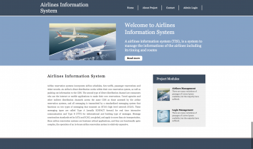 Python, Django and MySQL Project on Airlines Information System
