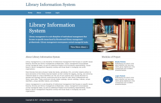 Python, Django and MySQL Project on Library Information System