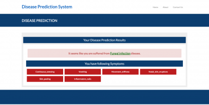 Disease Prediction System Mini Python Project Using Machine Learning