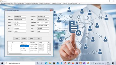 C# Windows Application in Employee Management System