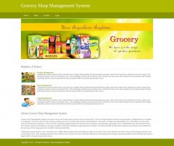 Python, Django and MySQL Project on Grocery Shop Management System