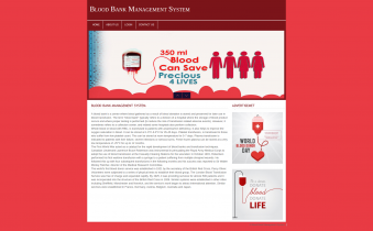 PHP and MySQL Project on Blood Bank Management System