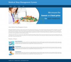 Python, Django and MySQL Project on Medical Shop Management System