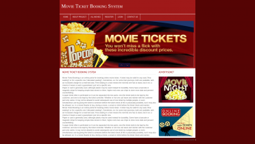 PHP and MySQL Project on Movie Ticket Booking System