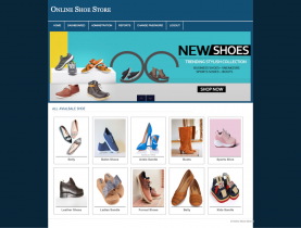 PHP and MySQL Mini Project on Online Shoe Shopping System