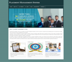 PHP and MySQL Project on Placement Management System