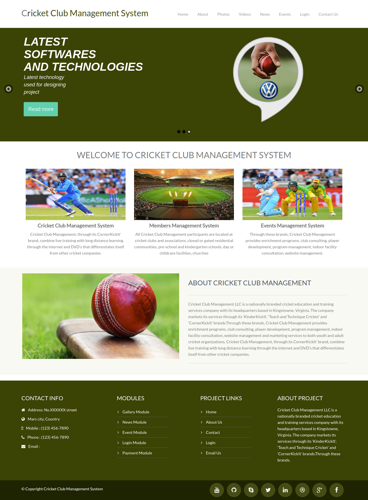 Cricket Club Management System DBMS PHP and MySQL Major ...
