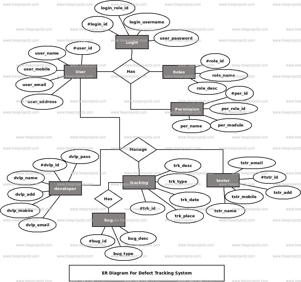 Defect Tracking System ER Diagram